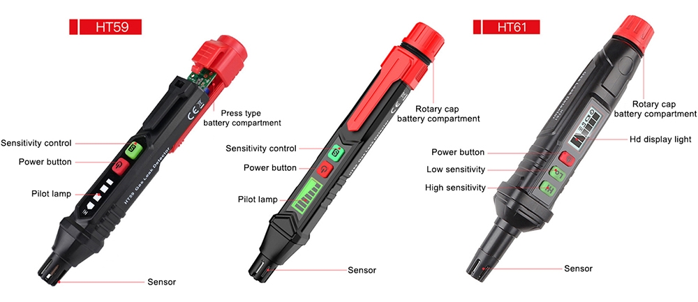 Battery powered gas leak detector for Propane/Methane/natural gas details