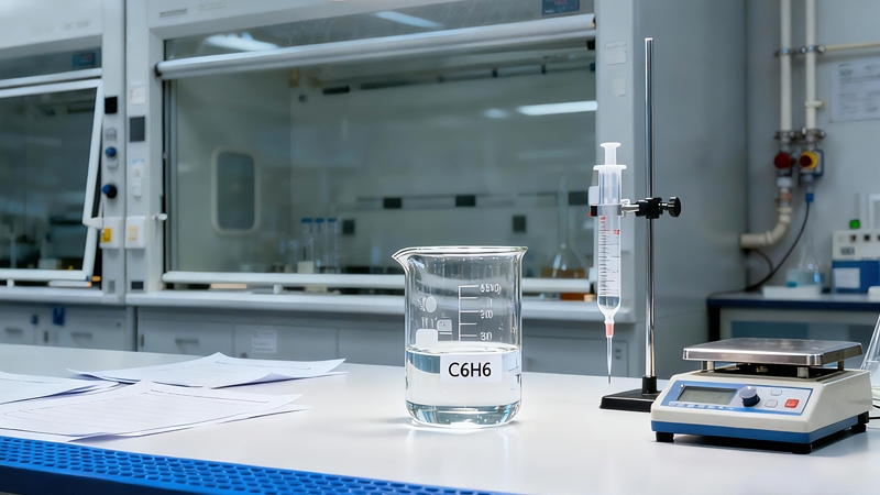 Benzene gas in the laboratory