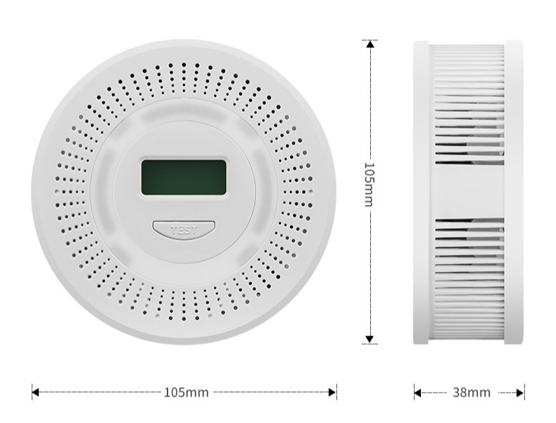 Combined Smoke & Carbon Monoxide (CO) alarm dimension