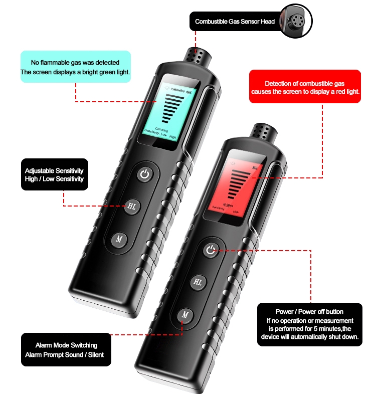 Flammable gas leak alarm details