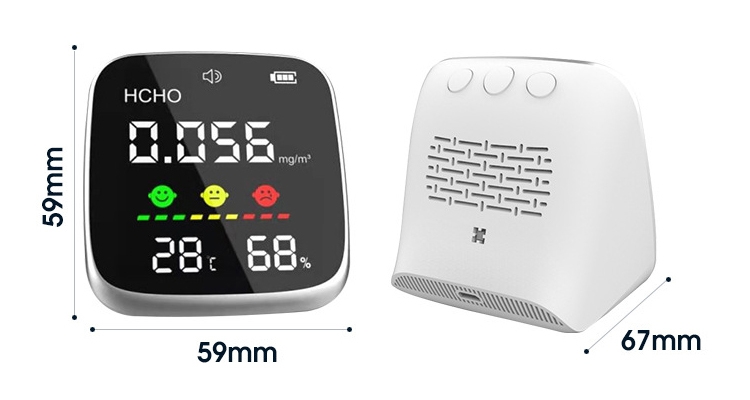 Formaldehyde CH2O gas monitor dimension