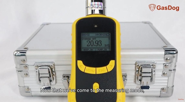 Gas detector measuring mode