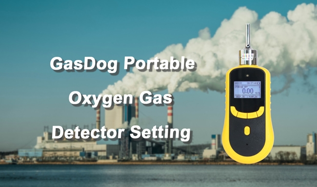 GasDog portable Oxygen gas detector setting