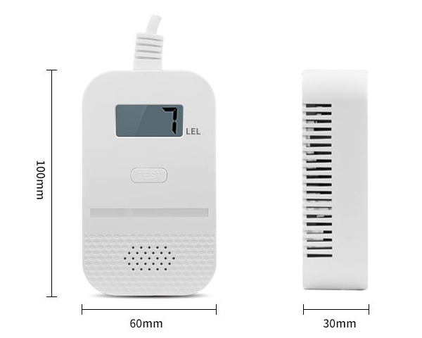 home LPG and natural gas leak alarm dimension