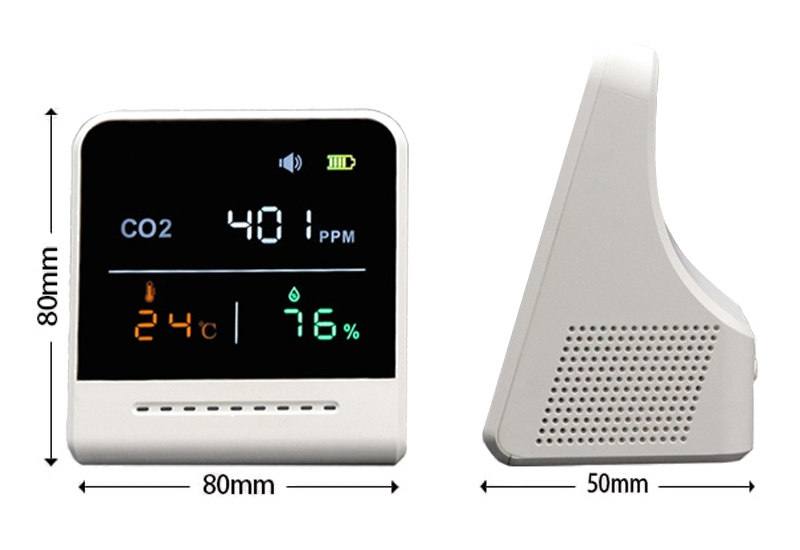 Portable Carbon Dioxide CO2 gas monitor dimension