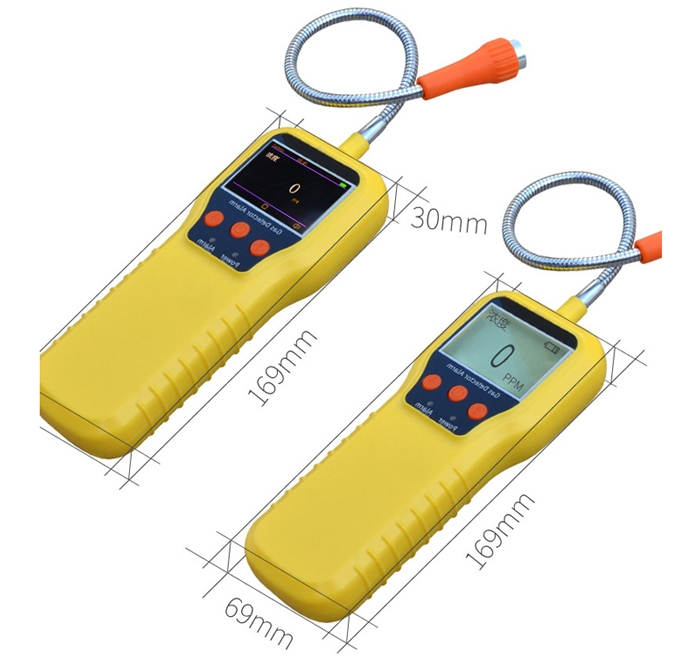 Portable combustible gas leak detector dimension