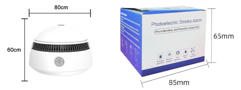 WiFi smoke alarm dimension