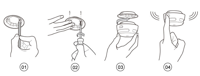 Smoke alarm installation step