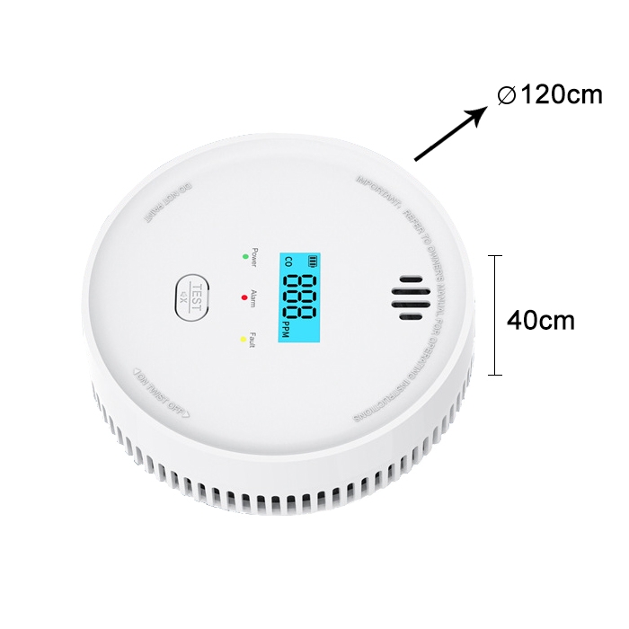 Combined Smoke and Carbon Monoxide (CO) alarm dimension