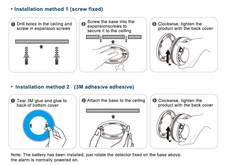 Fire smoke alarm installation