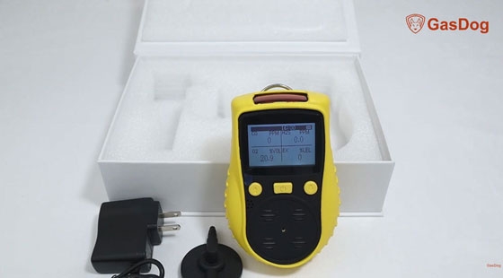 Turn on 4-in-1 handheld gas detector