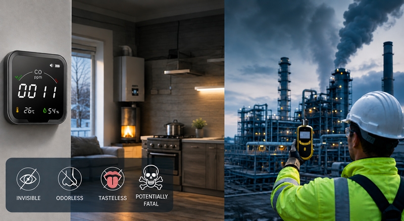 CO gas detection in home and industrial