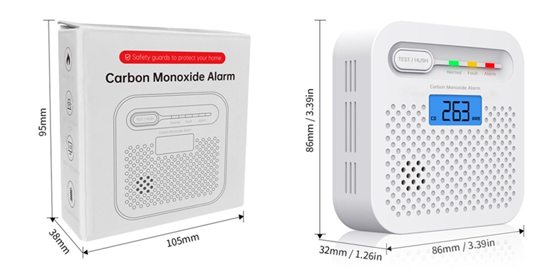 CO gas alarm dimension